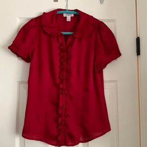 Loft red blouse